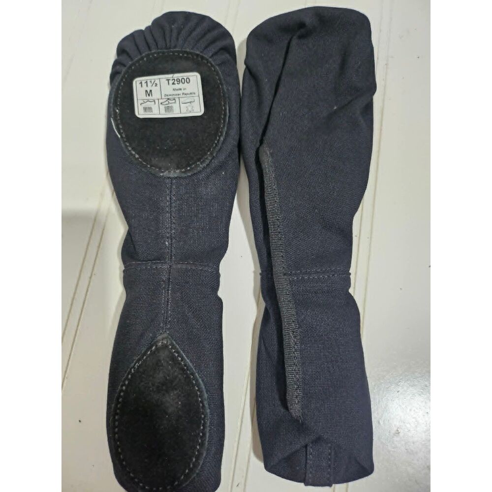 Theatricals T2900 Split Sole Canvas Ballet Shoes Black Women's Size 11.5 M NWT